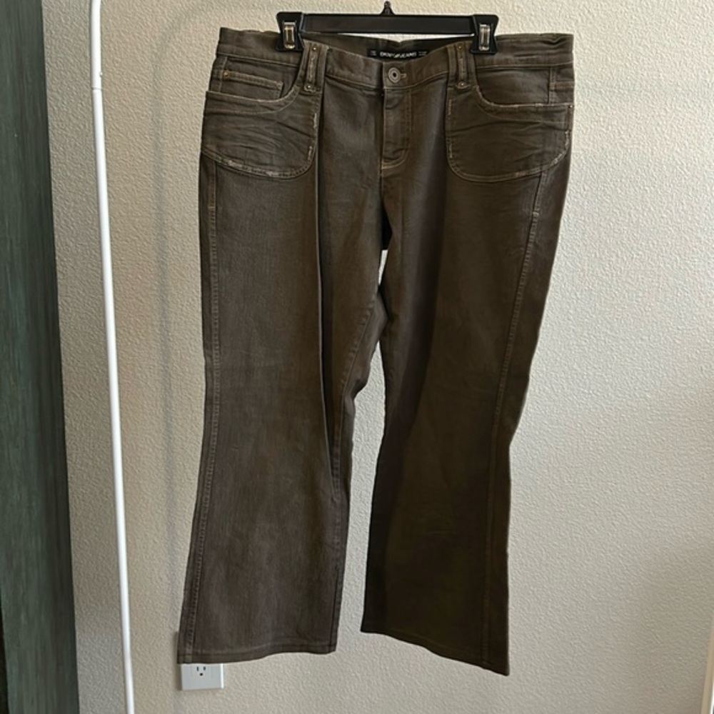 DKNY Jeans sz 16 Green Jeans Straight Leg